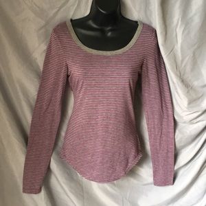 Horizontal purple and grey shirt